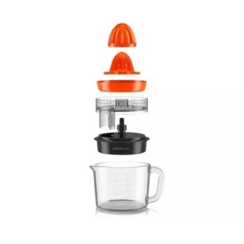 Exprimidor eléctrico Taurus Citrus Glass 30 W 1 L recipiente de vidrio negro rojo transparente