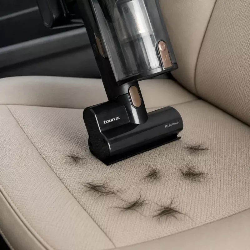 Taurus Homeland X9 Pro aspirador de batería para mascotas y coche, aspirador de palo inalámbrico, aspirador en seco, HEPA, sin bolsa, 0,7 L, 615 W, negro, marrón, 2,5 Ah