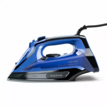 Taurus Quios 3000 Plancha con suela cerámica, plancha de vapor y en seco, 3000 W, negra, azul