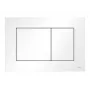TECENOW Placa pulsadora para inodoro blanca