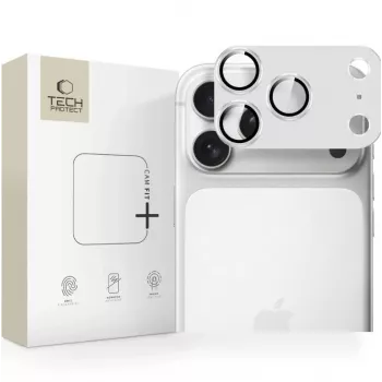 Tech-Protect CamFull Fit protector de lente de cámara para Apple iPhone 17 Pro Max - plata