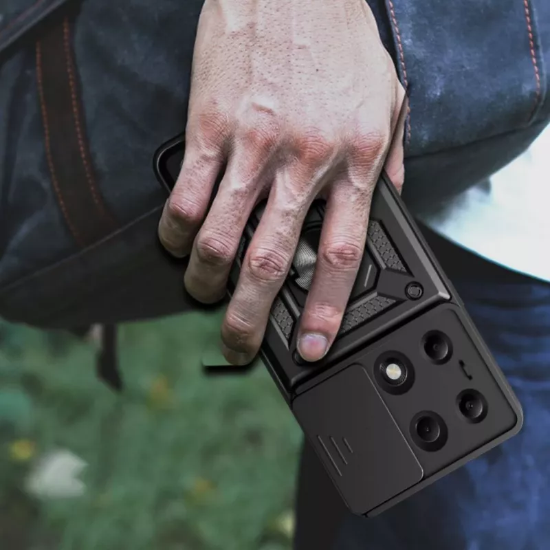 Tech-Protect Funda CamShield Pro para Xiaomi Redmi Note 13 Pro 4G / LTE / Poco M6 Pro 4G / LTE - Negra