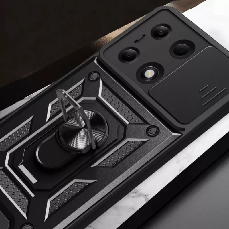 Tech-Protect Funda CamShield Pro para Xiaomi Redmi Note 13 Pro 4G / LTE / Poco M6 Pro 4G / LTE - Negra