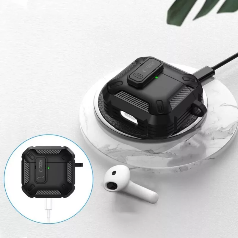 Tech-Protect Carbonox funda para AirPods 4 - negra
