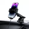 Tech-Protect CM15W-V1 soporte universal de móvil para coche con cargador Qi de 15W para salpicadero y rejilla de ventilación - negro