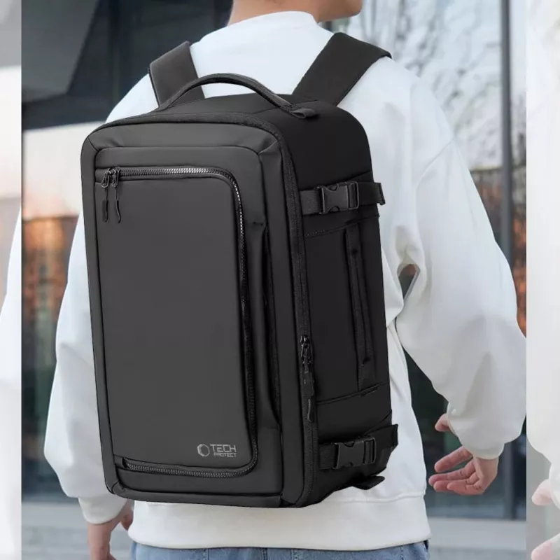 Tech-Protect Defender S50 mochila para Ryanair y Wizzair, 20L con compartimento para portátil - negra