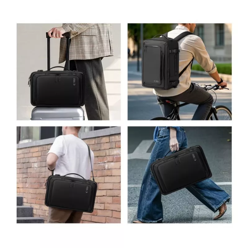 Tech-Protect Defender S50 mochila para Ryanair y Wizzair, 20L con compartimento para portátil - negra