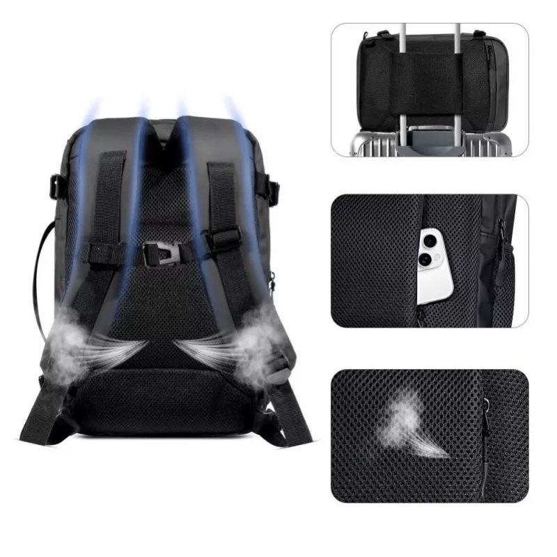 Tech-Protect Defender S50 mochila para Ryanair y Wizzair, 20L con compartimento para portátil - negra