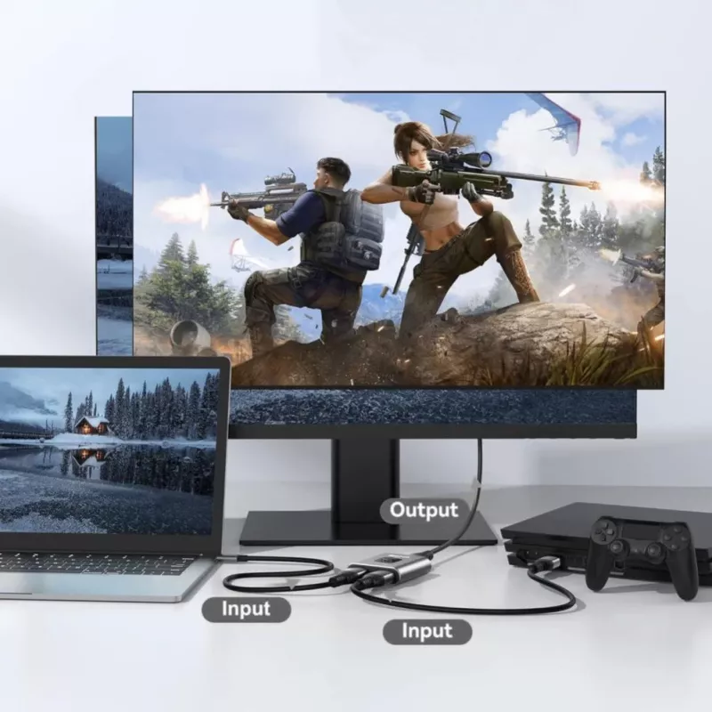 Tech-Protect Adaptador hub USB-C HB07 2 en 1 HDMI 4K 60Hz - gris