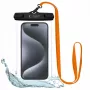 Tech-Protect Magmat Hybrid Case para Apple iPhone 15 Pro Max, Negro/Naranja, Compatible con MagSafe