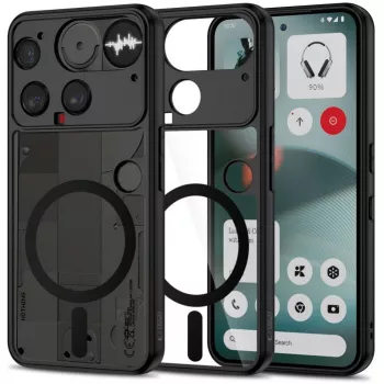 Tech-Protect Funda MagMat MagSafe para Nothing Phone 3 - Negro y Transparente
