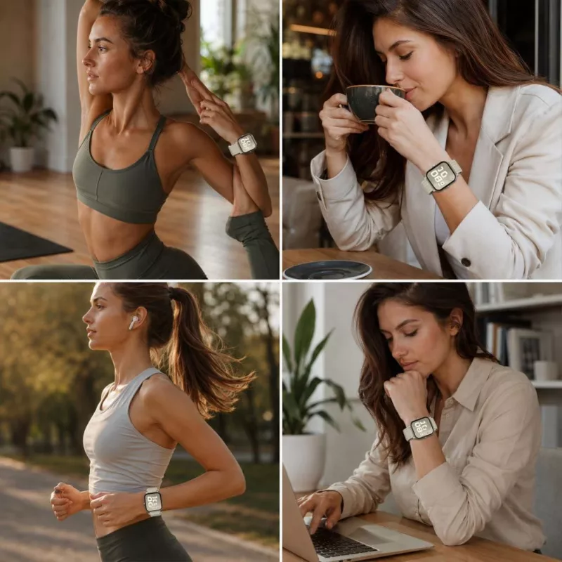 Tech-Protect Correa de nailon para Huawei Watch Fit 3 / 4 / 4 Pro / 5 / 5 Pro - blanca