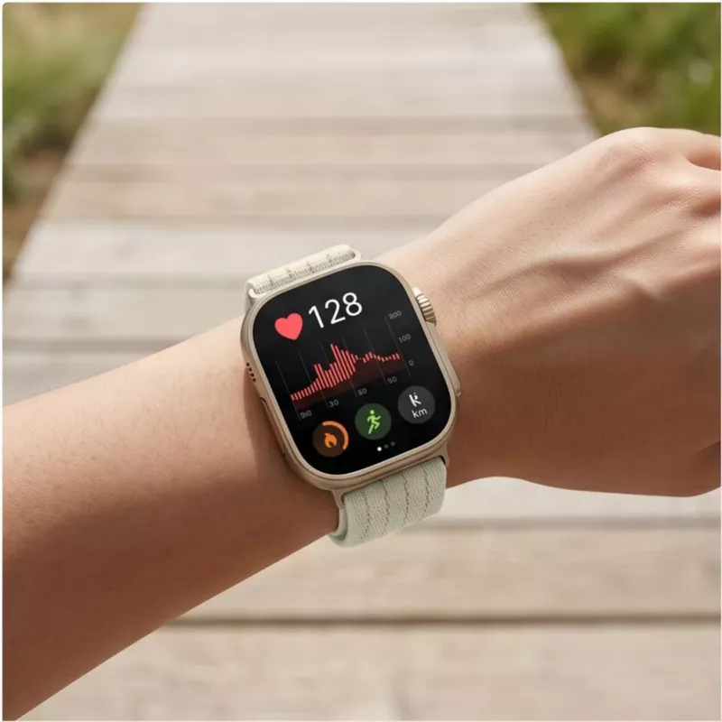 Tech-Protect Correa de nailon para Huawei Watch Fit 3 / 4 / 4 Pro / 5 / 5 Pro - blanca