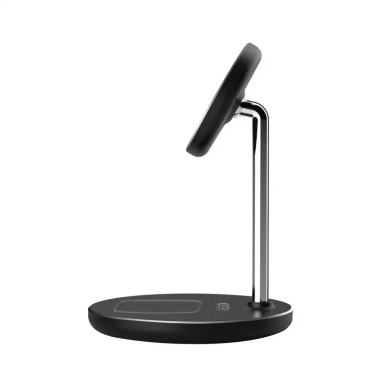 Cargador inalámbrico Tech-Protect QI15W-A21 MagSafe 15W con soporte 2 en 1 para smartphone/auriculares - negro