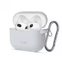 Tech-Protect Funda de silicona con gancho para Apple AirPods 3 - gris