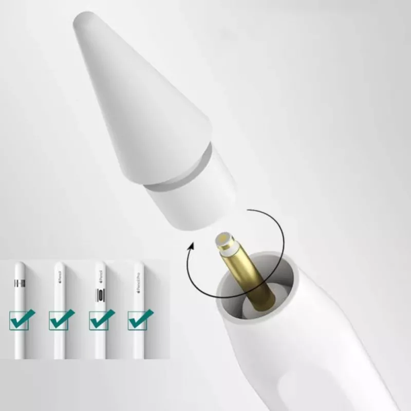 Puntas de lápiz Tech-Protect para Apple Pencil pack de 4 - blanco