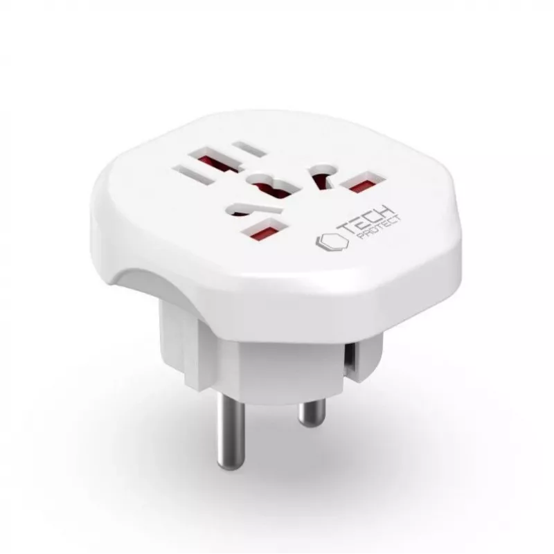 Tech-Protect Adaptador de viaje universal WL-09 de EU blanco