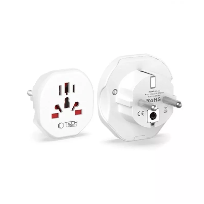 Tech-Protect Adaptador de viaje universal WL-09 de EU blanco