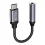 Tech-Protect Adaptador de audio USB-C a minijack de 3,5 mm (conector hembra) - Negro
