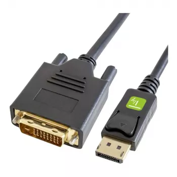 Cable convertidor activo Techly ICOC-DSP-C12-010 DisplayPort 1.2 a DVI-D 24+1, 1080p, 1m, negro