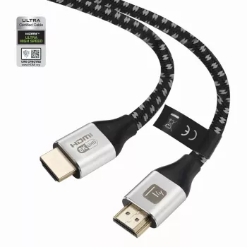 Techly ICOC-HDMI21-8-010T Cable HDMI 2.1 1 m 48 Gbps 8K 10K trenzado negro