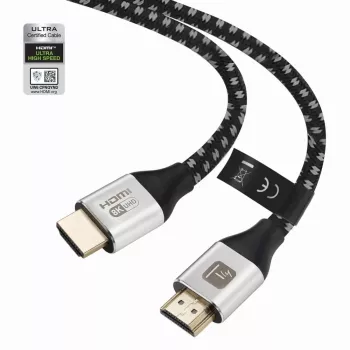 Techly ICOC-HDMI21-8-020T cable HDMI 2.1 8K 10K 48Gbps 2 m negro trenzado