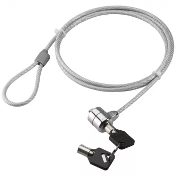 Techly IQ-LOK-08-KT Candado de seguridad con cable para portátil con cable de acero de 1,4m y dos llaves