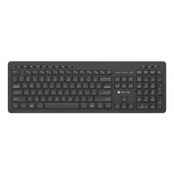 TECHLY teclado inalámbrico RF 2,4GHz USB distribución UK Chocolate negro