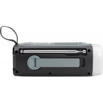 TechniSat Radio de emergencia portátil con DAB+/FM, Bluetooth, panel solar, manivela, powerbank, linterna LED, negro (0000/2933)