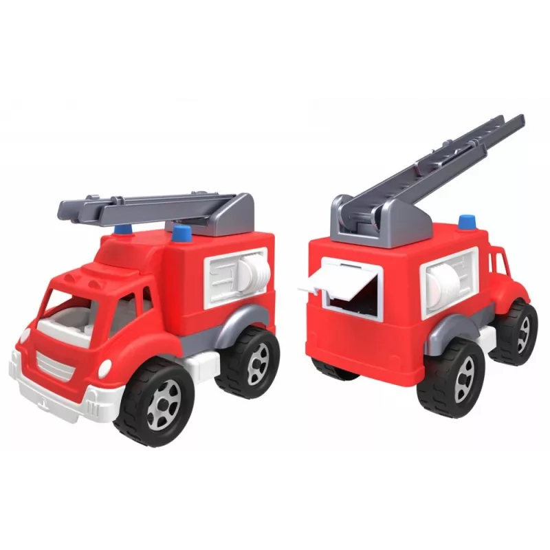 Coche de bomberos TECHNOK con escalera, casco y bombero 3978
