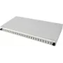 TECLINE Caja de empalme de fibra óptica para rack de 24 puertos LC dúplex multimodo, extraíble, gris claro RAL 7035, 19 inch 1U, incluye acopladores 90768