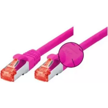 Tecline Cable de red Cat6 S/FTP 5 m, conector RJ-45 macho a macho, magenta 71505P
