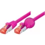 Tecline Cable de red Cat6 S/FTP 5 m, conector RJ-45 macho a macho, magenta 71505P