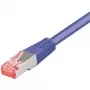 TECLINE Cable de red Cat 6 S-STP (PIMF), RJ45, Violeta, 25 m, Slim Snagless Boot 71525V
