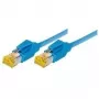 TECLINE cable de red Cat 6a S/FTP, 0,5m, azul, LSZH, 10GbE, Hirose TM31 72200B