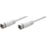 Goobay Cable de conexión SAT, de conector F a conector F, 15 m, blanco (11866)