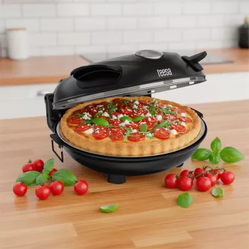 Horno de pizza TEESA SUPREME, 1200 W, 32 cm, ventana, piedra extraíble