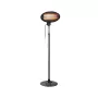 TEESA TSA8050 estufa eléctrica para terraza 2000W infrarrojos halógena con mando a distancia, montaje en pared/techo, IP24, negro/plata