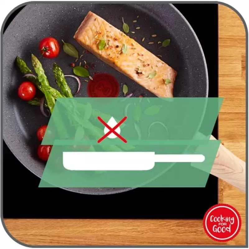 Tefal Duetto+ Sartén 28 cm, acero inoxidable, revestimiento antiadherente de titanio, inducción - G7320634