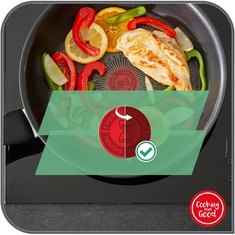 Tefal Duetto+ Sartén 28 cm, acero inoxidable, revestimiento antiadherente de titanio, inducción - G7320634