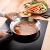 Tefal Duetto On Sartén 28 cm acero inoxidable con revestimiento antiadherente de titanio, Thermo-Signal, apta para inducción