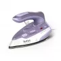 Tefal First Class DB1612E0 Plancha de viaje - 1100 W, suela de acero inoxidable, doble voltaje, depósito de 70 ml, Blanco/Azul