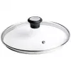 Tefal Tapa de cristal Ø30cm – Tapa de vidrio templado para menaje con orificio de vapor, borde de acero inoxidable, apta para lavavajillas