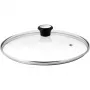 Tefal Tapa de cristal Ø30cm – Tapa de vidrio templado para menaje con orificio de vapor, borde de acero inoxidable, apta para lavavajillas