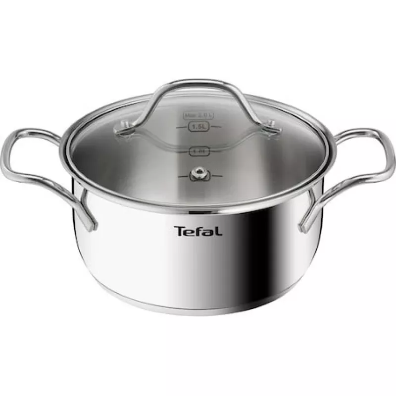 Juego de ollas y sartenes Tefal Intuition B864SA74 de acero inoxidable, 10 piezas, apto para inducción, apto para horno, apto para lavavajillas