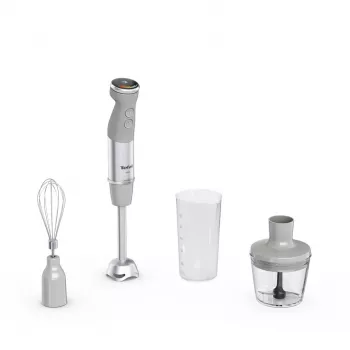 Batidora de mano Tefal Quickchef+ HB673B30 1000 W gris, acero inoxidable