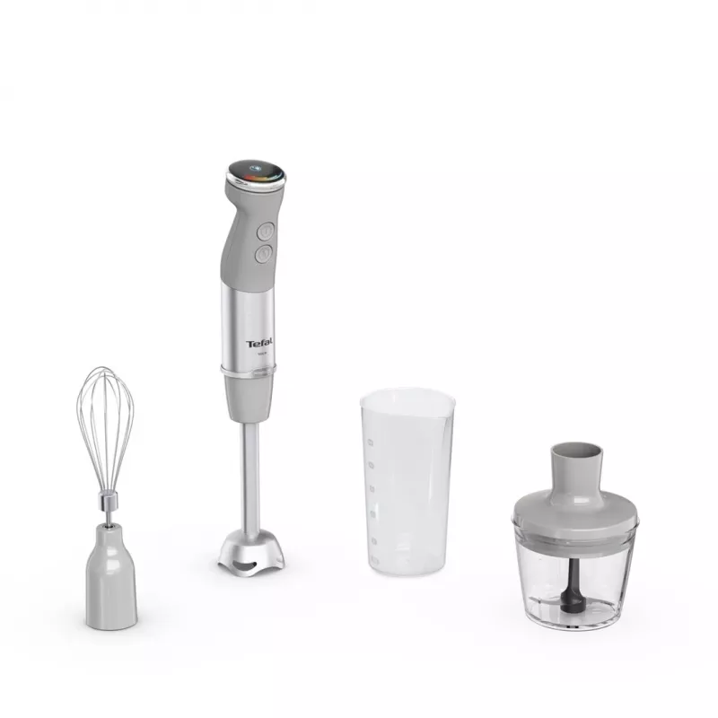 Batidora de mano Tefal Quickchef+ HB673B30 1000 W gris, acero inoxidable