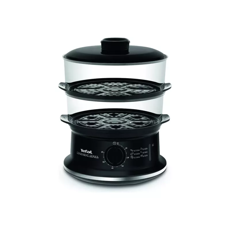 Tefal Convenient VC140135 Vaporera, 2 cestas, 6 L, 900 W, Negro