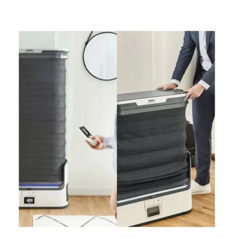 TEFAL YT4050E1 armario de vapor automático, 1800 W, depósito de 2 L, 3 programas, pantalla táctil, plegable, blanco