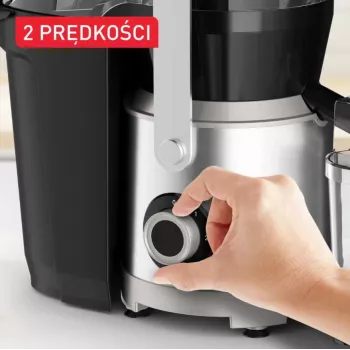 Exprimidor centrífugo Tefal ZE660D10 800 W negro/plata